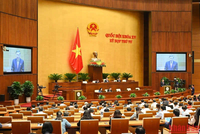 Quang cảnh phiên họp Quốc hội ngày 7/11. (Ảnh: DUY LINH)