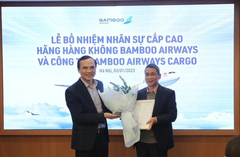 Ông Phạm Đăng Thanh (bên phải) đảm nhiệm vị trí Phó Tổng Giám đốc hãng hàng không Bamboo Airways từ ngày 3/1.