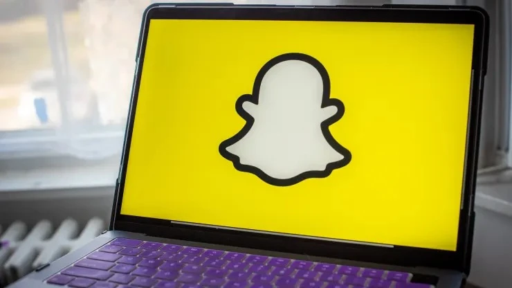 Logo Snapchat trên màn hình máy tính. (Ảnh: Getty Images)