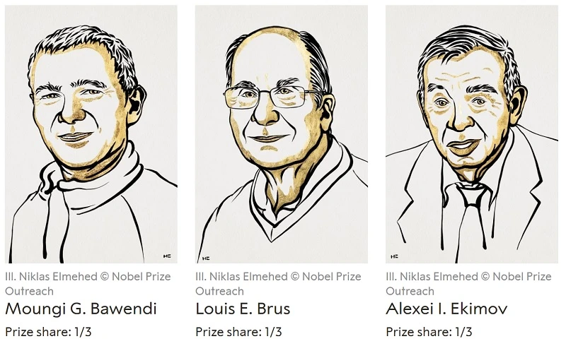 Ba nhà khoa học người Mỹ giành giải Nobel Hóa học 2023. 