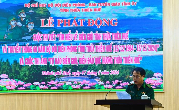 Tại buổi lễ phát động các cuộc thi về biên giới, biển đảo tỉnh Thừa Thiên Huế.