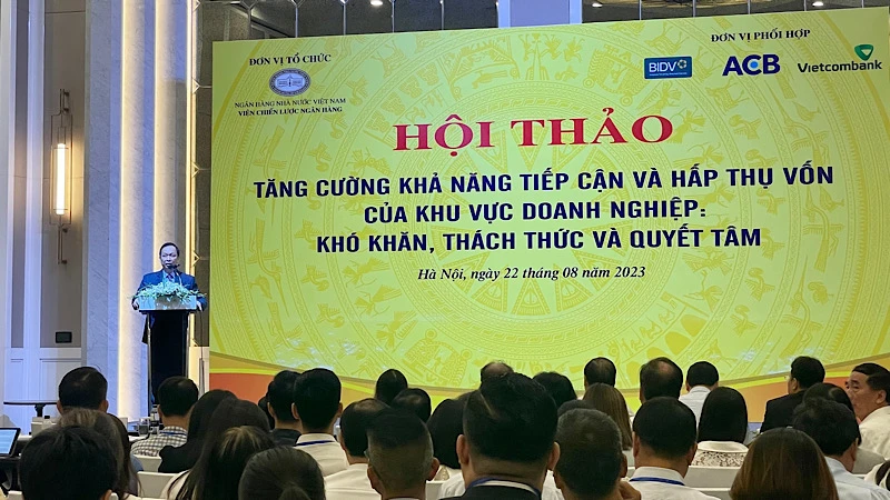Phó Thống đốc Thường trực Ngân hàng Nhà nước Đào Minh Tú phát biểu khai mạc Hội thảo.