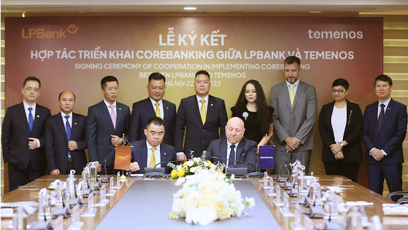 Lễ ký triển khai Corebanking T24 giữa LPBank và Temenos.