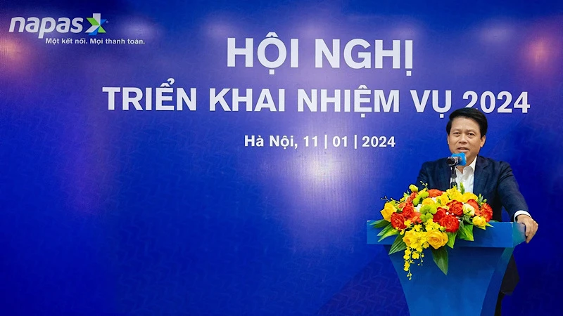 Phó Thống đốc Ngân hàng Nhà nước Phạm Tiến Dũng phát biểu tại Hội nghị.