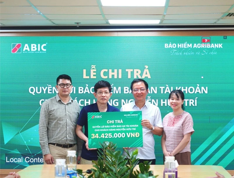 Khách hàng sử dụng tài khoản của Agribank đã được Bảo hiểm Agribank chi trả bảo hiểm sau khi bị lừa đảo qua mạng.