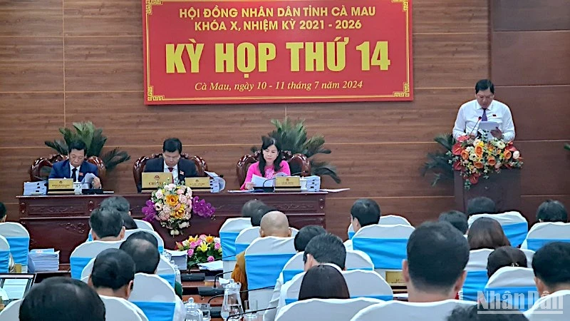 Phiên khai mạc Kỳ họp thứ 14 của Hội đồng nhân dân tỉnh Cà Mau khóa X, nhiệm kỳ 2021-2026.