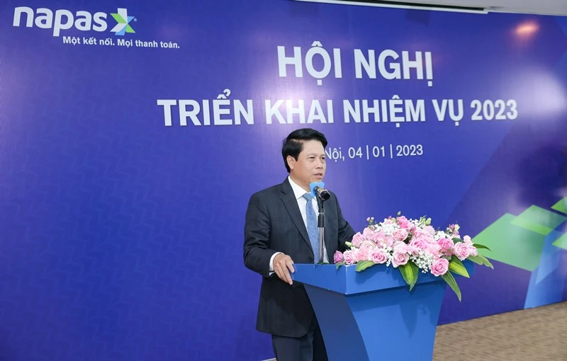 Phó Thống đốc Ngân hàng Nhà nước Việt Nam Phạm Tiến Dũng tham dự hội nghị triển khai năm 2023 của NAPAS.