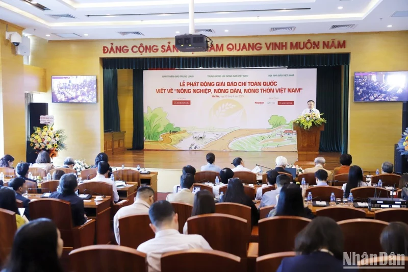 Lễ phát động Giải báo chí toàn quốc viết về "Nông nghiệp, nông dân, nông thôn Việt Nam" năm 2023.