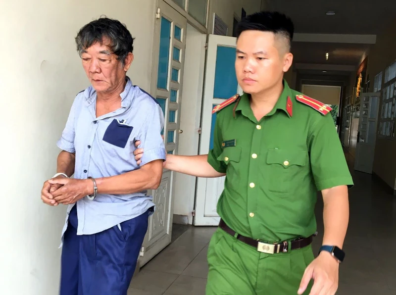 Nghi can Trần Văn Chương bị bắt giữ.