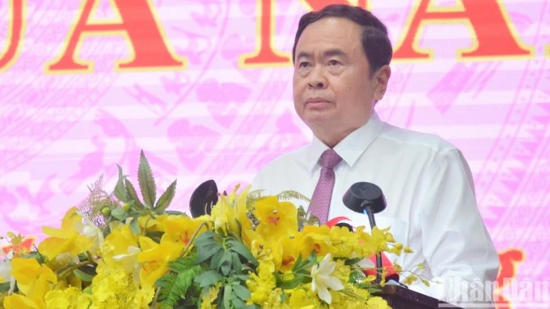 Ủy viên Bộ Chính trị, Phó Chủ tịch Thường trực Quốc hội Trần Thanh Mẫn phát biểu chỉ đạo.