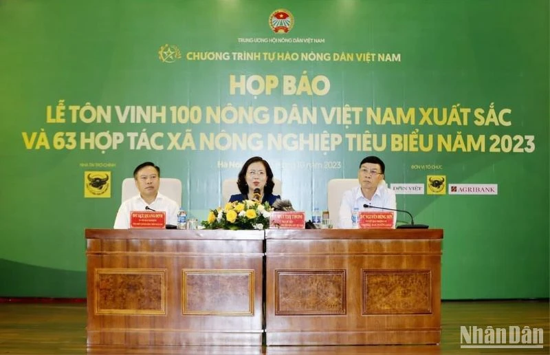 Họp báo thông tin về Chương trình Tự hào Nông dân Việt Nam năm 2023.