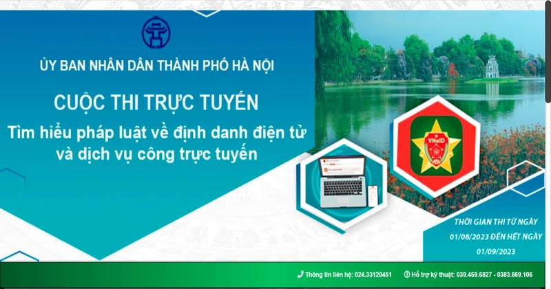 Cuộc thi được tổ chức trên website https://timhieudinhdanhdientu-dichvucong.hanoi.gov.vn. 