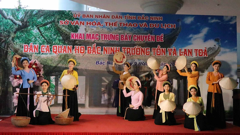 Chuyên đề "Dân ca Quan họ Bắc Ninh - Trường tồn và lan tỏa" sẽ được trưng bày tại Bảo tàng Bắc Ninh đến tháng 12/2024.