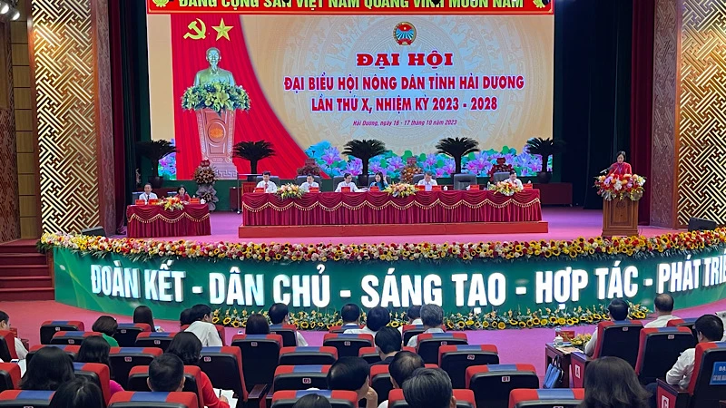 Đại hội lần thứ 10 Hội Nông dân tỉnh Hải Dương nhiệm kỳ 2023-2028.