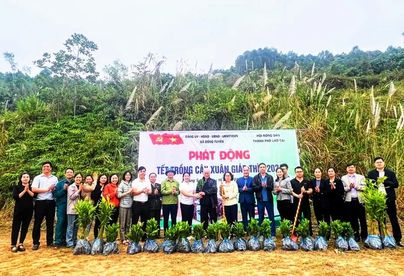 Các xã, phường địa phương tại Lào Cai hưởng ứng tích cực "Tết trồng cây".