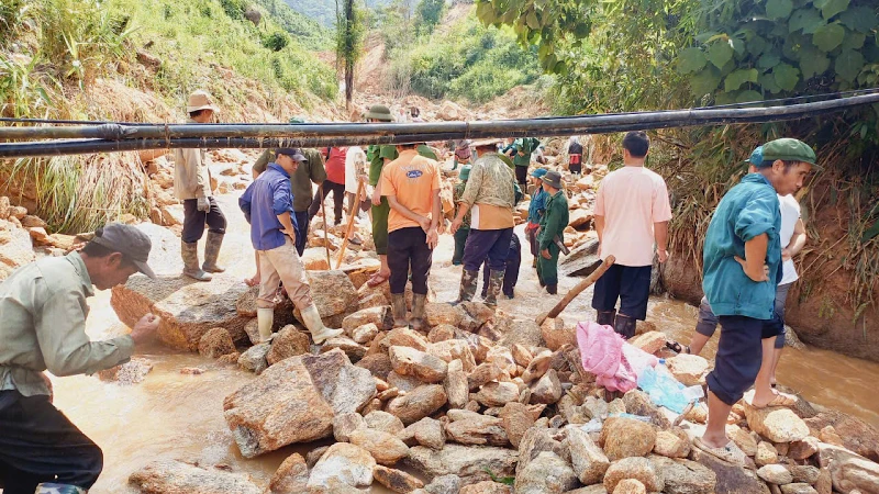 Một điểm sạt lở tại huyện Bắc Hà (Lào Cai) ngày 17/9.