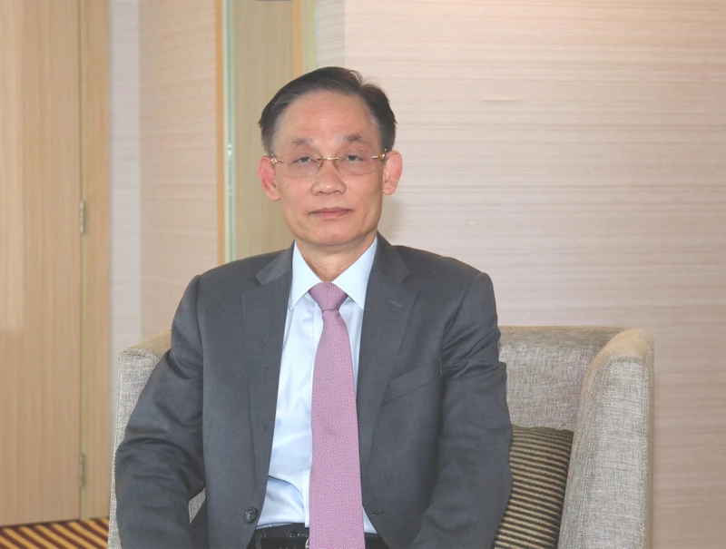 Đồng chí Lê Hoài Trung, Ủy viên Trung ương Đảng, Trưởng Ban Đối ngoại Trung ương. (Ảnh: Duy Toàn)