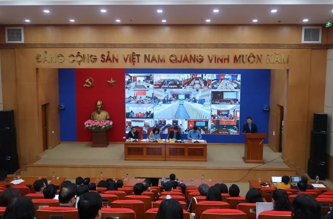 Đại biểu tham gia Hội nghị tại đầu cầu Hà Nội.