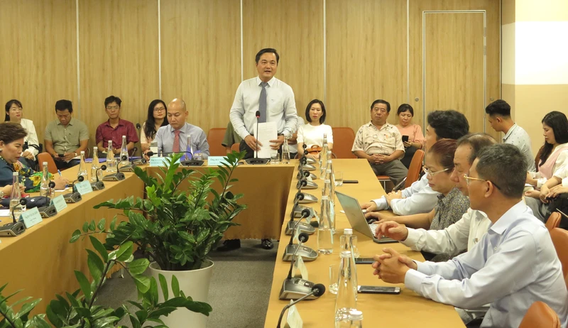 Giám đốc Sở Công thương thành phố Bùi Tá Hoàng Vũ giới thiệu HCM Expo 2023.