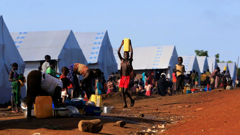 Trại tị nạn Palabek ở quận Lamwo, Uganda. Ảnh: Reuters.