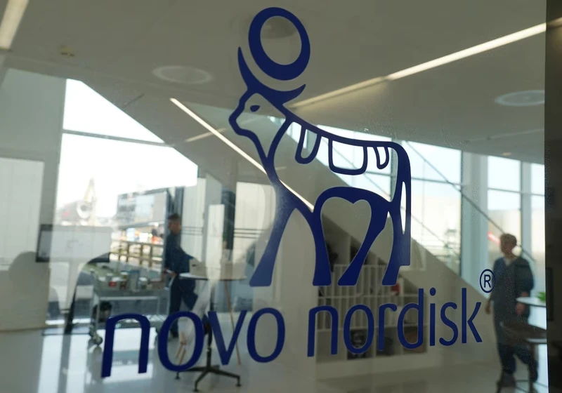 Logo của hãng dược phẩm Novo Nordisk ở Hillerod, Đan Mạch.