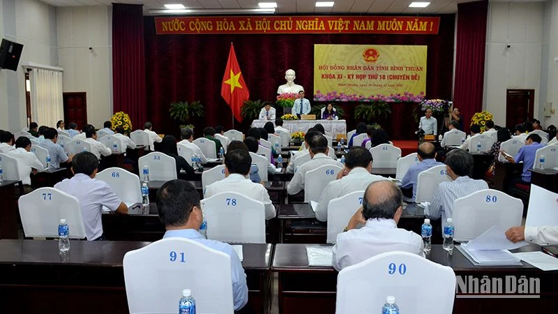 Kỳ họp lần thứ 18 (chuyên đề), Hội đồng nhân dân tỉnh Bình Thuận khóa XI, nhiệm kỳ 2021 - 20026