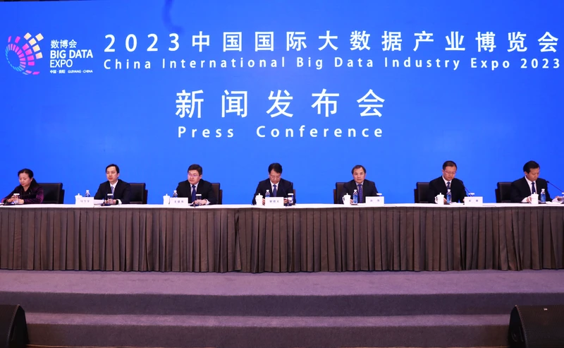 Họp báo giới thiệu Hội chợ triển lãm Big Data quốc tế năm 2023 tại Bắc Kinh ngày 20/2. (Ảnh: bigdata-expo.cn)