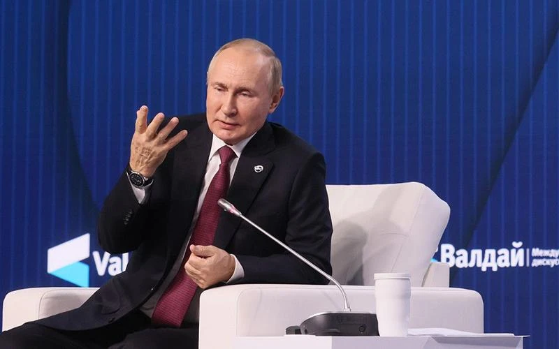 Tổng thống Nga Putin phát biểu tại hội nghị.