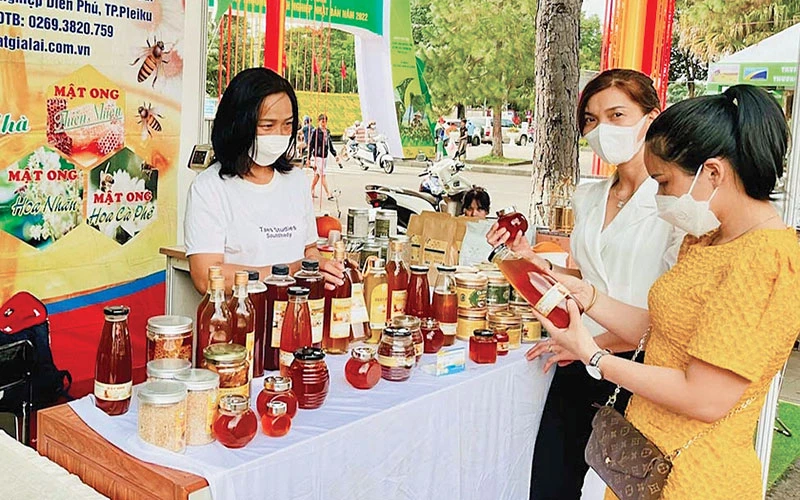 Sản phẩm mật ong OCOP 3 sao của huyện Ia Grai được giới thiệu, quảng bá trong các hoạt động xúc tiến thương mại và luôn được thị trường đón nhận.