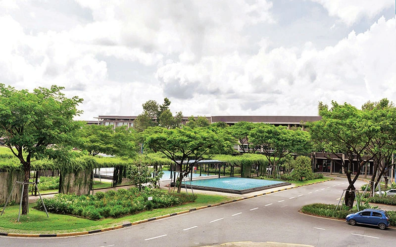 Một góc Trường đại học Quốc tế Miền Đông tại thành phố mới Bình Dương.