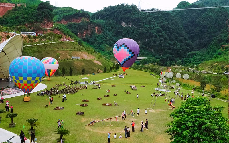 Một khu vui chơi tại huyện Mộc Châu, Sơn La. (Ảnh NGỌC TUẤN)