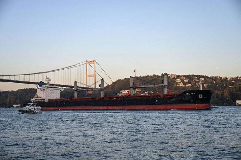 Tàu chở ngũ cốc Ukraine trên đường tới Thổ Nhĩ Kỳ.