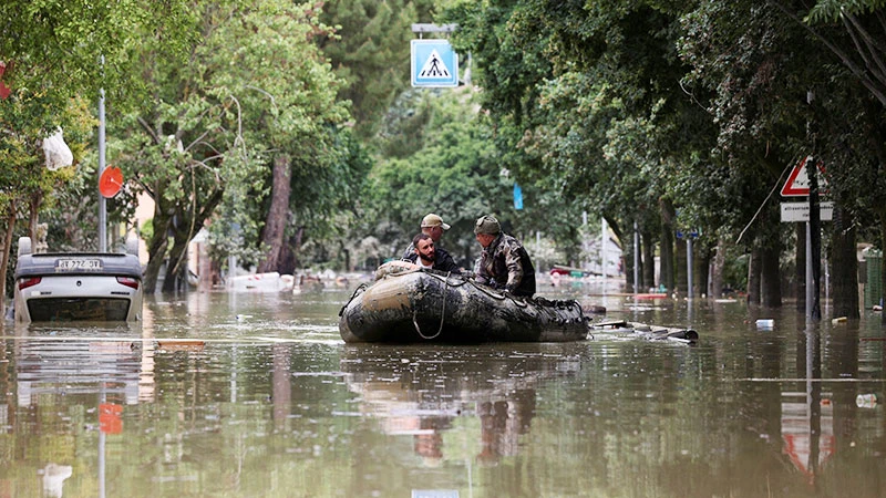Lũ lụt nghiêm trọng ở Italia do lượng mưa lớn bất thường. (Ảnh: REUTERS)