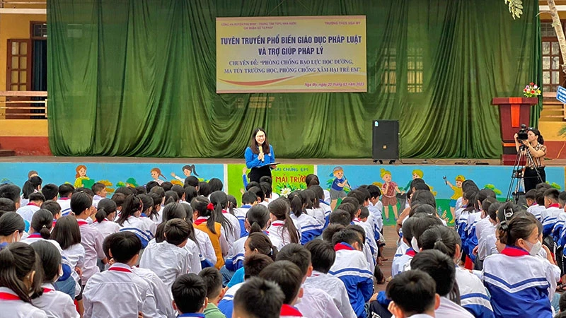 Trung tâm Trợ giúp pháp lý nhà nước tỉnh Thái Nguyên tổ chức truyền thông về trợ giúp pháp lý và phòng, chống xâm hại trẻ em.
