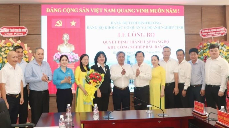 Lễ công bố thành lập Đảng bộ Khu công nghiệp Bàu Bàng trực thuộc Đảng bộ Khối Doanh nghiệp tỉnh Bình Dương.