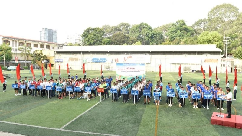 Các đội thi đấu tham gia Hội thao công nhân-viên chức-lao động VRG năm 2024 tại Thành phố Hồ Chí Minh.