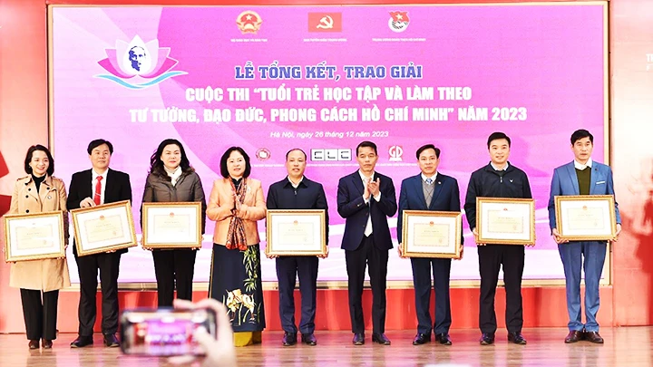 Lễ tổng kết và trao giải cuộc thi “Tuổi trẻ học tập và làm theo tư tưởng, đạo đức, phong cách Hồ Chí Minh” năm 2023