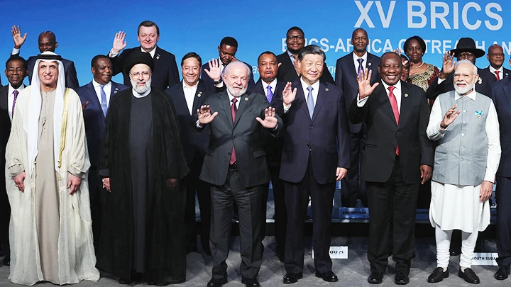 Khối BRICS ra mắt các thành viên mới. Ảnh: GETTY IMAGES