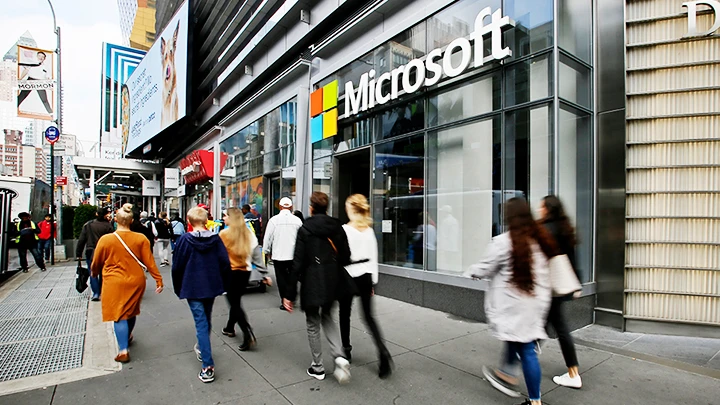 Một cửa hàng bán lẻ chính hãng của Microsoft tại Mỹ. Ảnh: VIEW PRESS