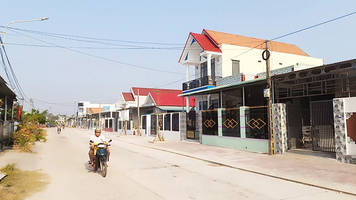 Quang cảnh khu tái định cư tại xã Cát Hanh (huyện Phù Cát). 