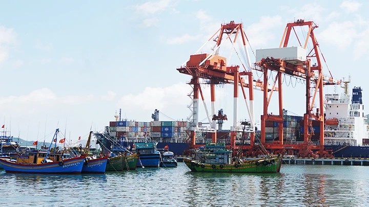 Cảng Quy Nhơn (Bình Định) có thể tiếp nhận được các loại tàu đến 30.000 DWT. Ảnh: BẮC SƠN
