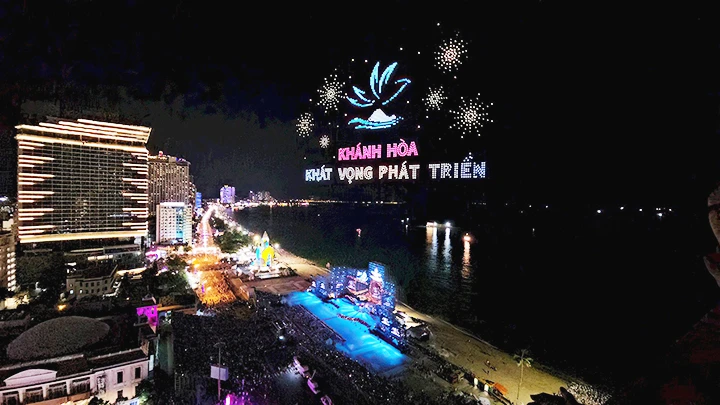 Màn trình diễn drone Festival Biển Nha Trang 2023.