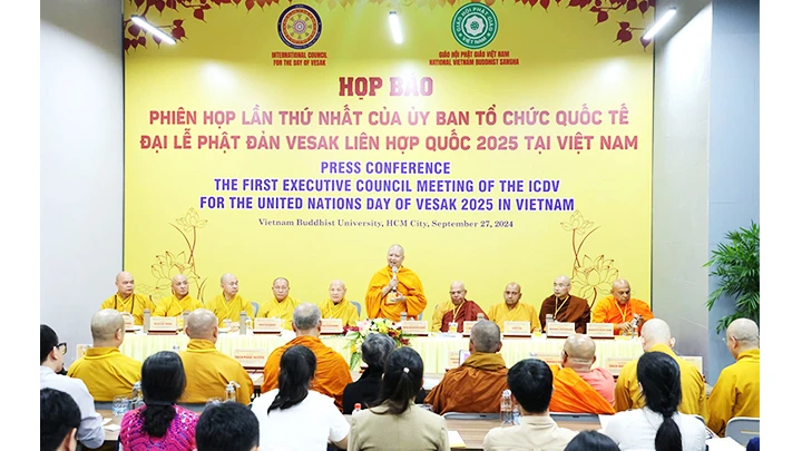 Họp báo công bố thông tin Đại lễ Phật đản Liên hợp quốc 2025.