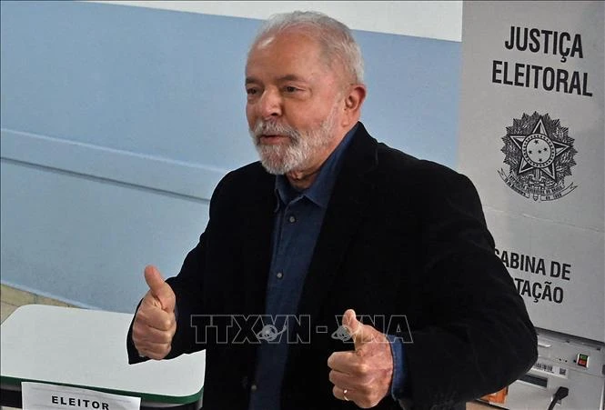 Ông Luiz Inacio Lula da Silva tại điểm bầu cử ở Sao Paulo, Brazil, ngày 2/10/2022. (Ảnh: AFP/TTXVN)