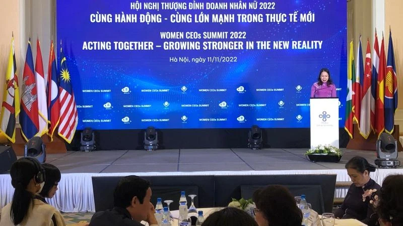 Phó Chủ tịch nước Võ Thị Ánh Xuân phát biểu chào mừng Hội nghị.