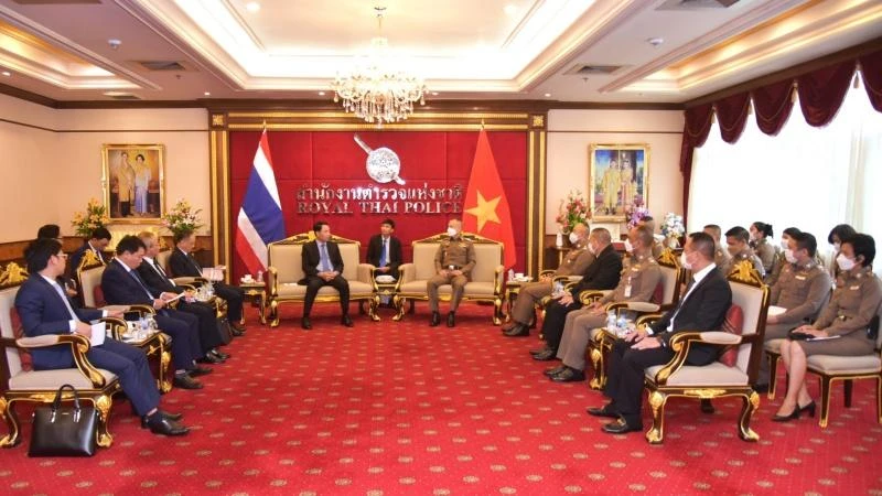Buổi làm việc giữa đoàn công tác Bộ Công an Việt Nam và Cảnh sát Hoàng gia Thái Lan.