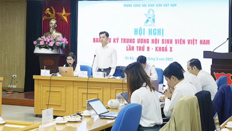 Toàn cảnh Hội nghị Ban Thư ký Trung ương Hội Sinh viên Việt Nam lần thứ 9, khóa X. 