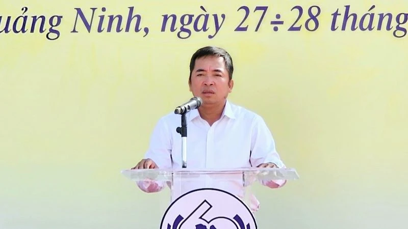 Ông Nguyễn Thanh Tùng, Phó Giám đốc Sở Văn hóa và Thể thao, Trưởng ban Hội thi phát biểu khai mạc.
