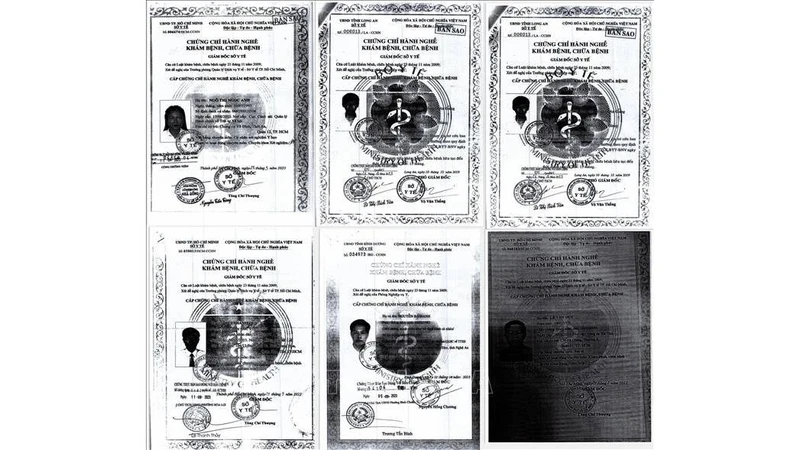 Các bác sĩ, nhân viên y tế sử dụng chứng chỉ giả. (Ảnh: TTXVN)