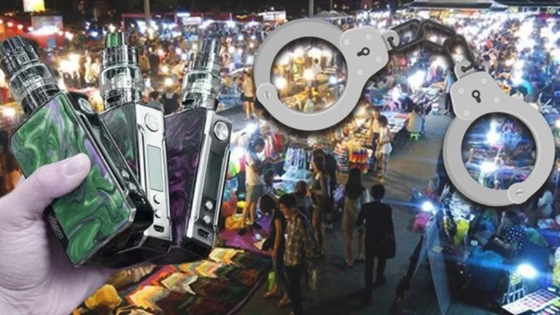 TLĐT lậu tràn lan tại khu chợ du lịch Bangkok, Thái Lan (Ảnh: nationthailand.com)